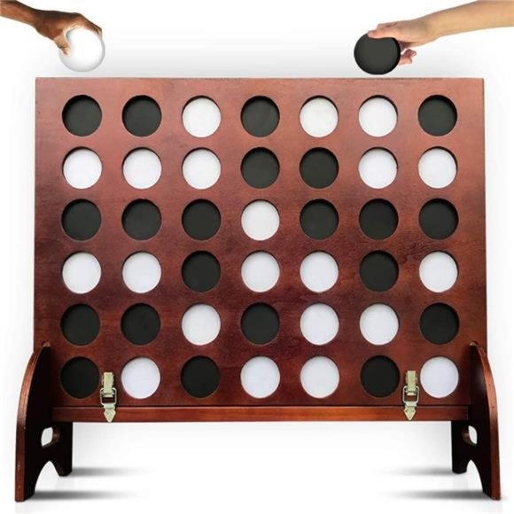 Giant Four in a Row(All Weather)Outdoor Game with Carrying Case & Noise Reducing - Picture 1 of 6